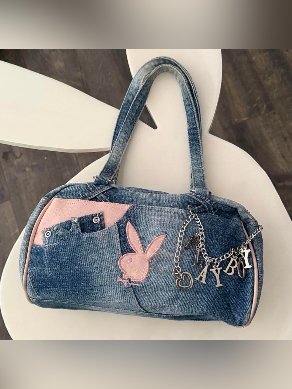 Playboy Y2K denim handbag